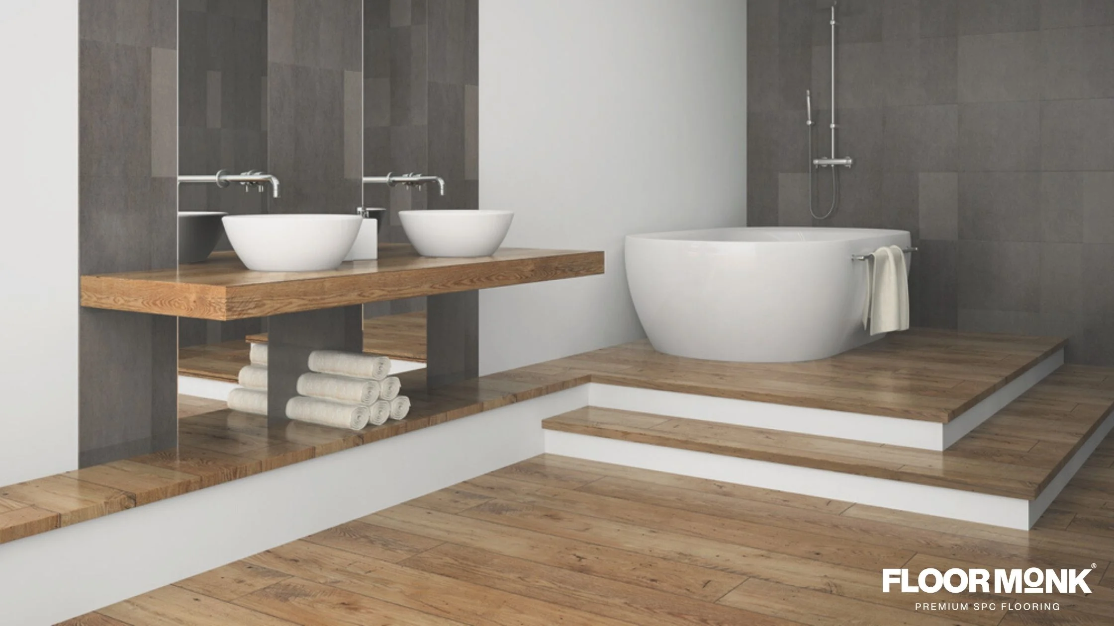 How can Bathroom Wood Flooring be sealed?
