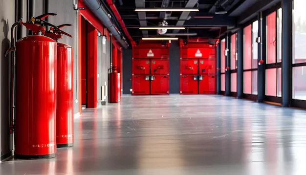 SPC Flooring Material for Fire Station