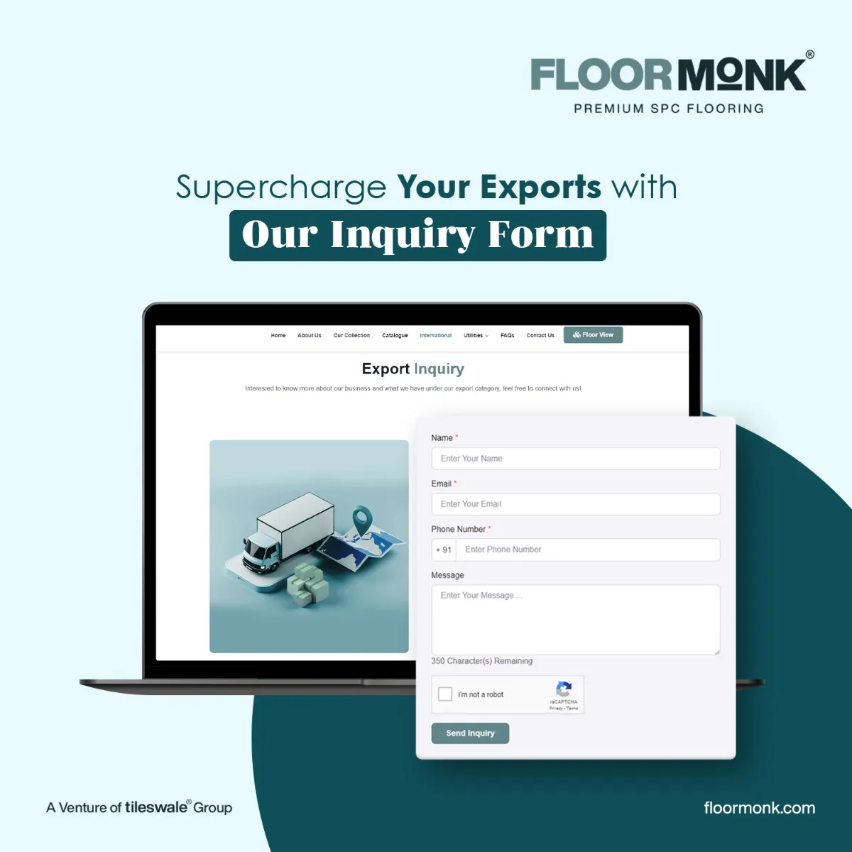 Simply Fill Out Our Export Inquiry Form📝 And We'll Take Care Of The Rest Of The Expert Team Of SPC Floormonk!